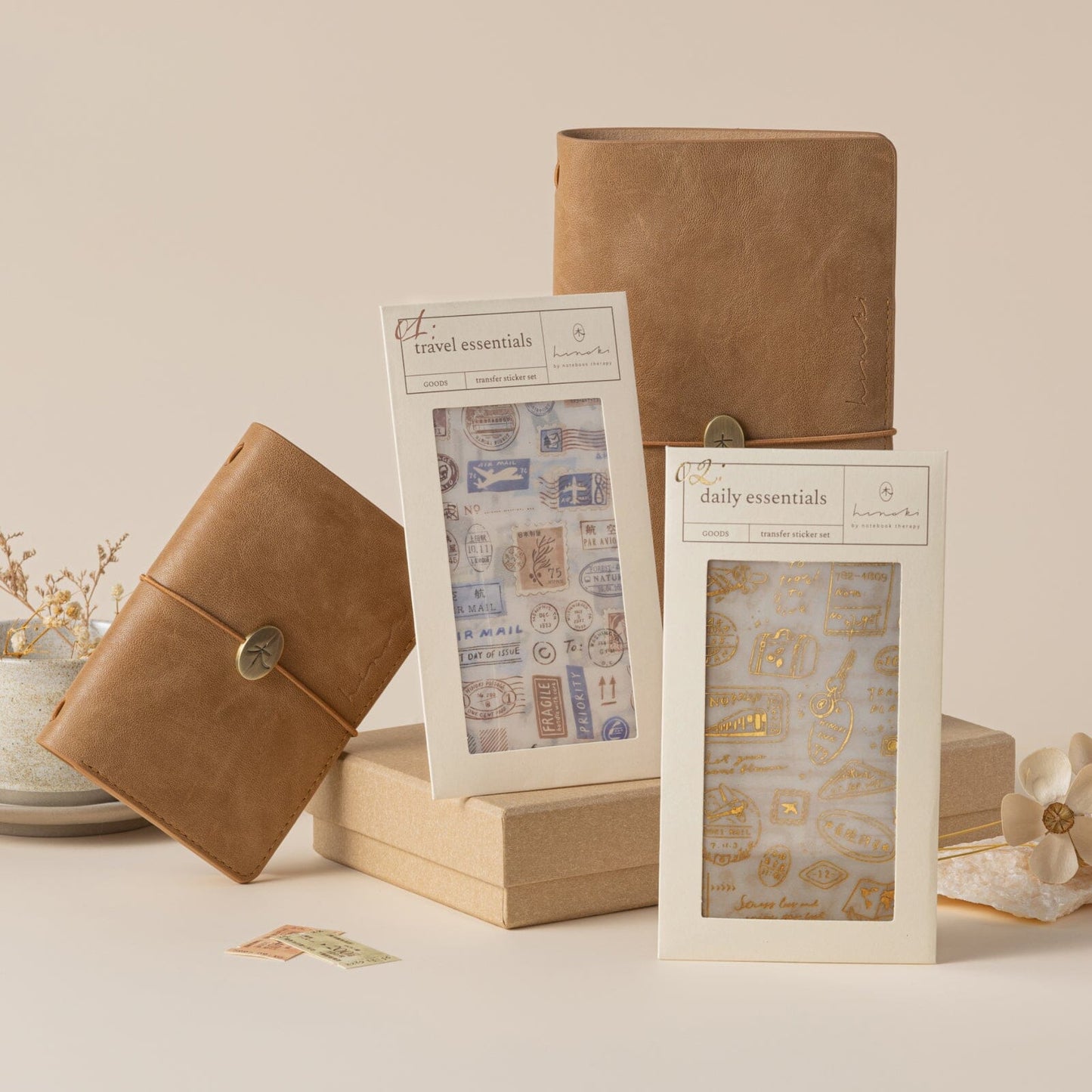 Hinoki - ‘Daily Essentials’ Gold Foil Print-On Sticker Set