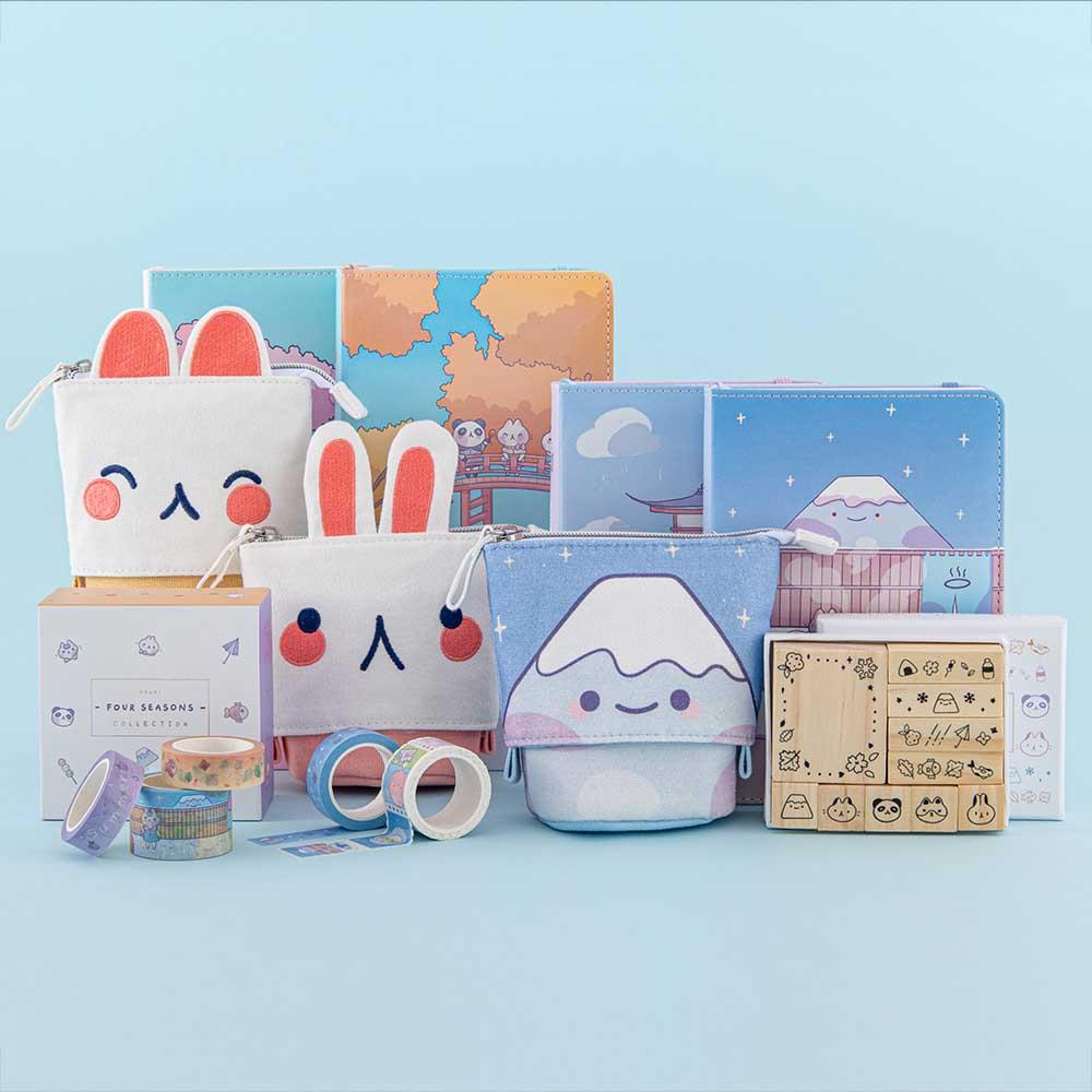 Tsuki ‘Four seasons’ Fuji Pop-Up Pencil Case ☾ @milkkoyo x NotebookTherapy