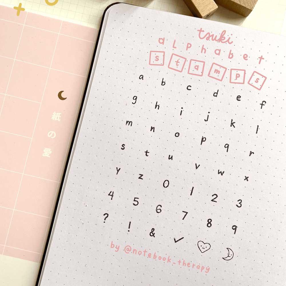 Tsuki Bullet Journal Alphabet Stamp Set ☾