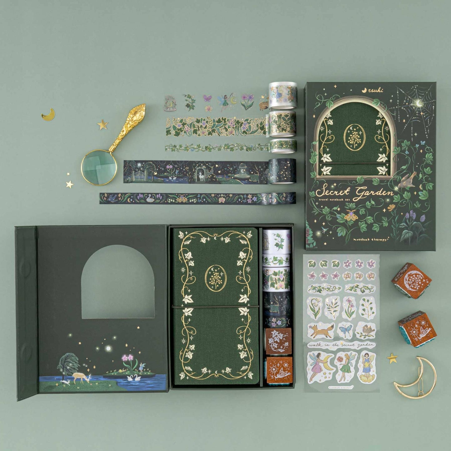 Tsuki ‘Secret Garden’ Travel Notebook Gift Set ☾