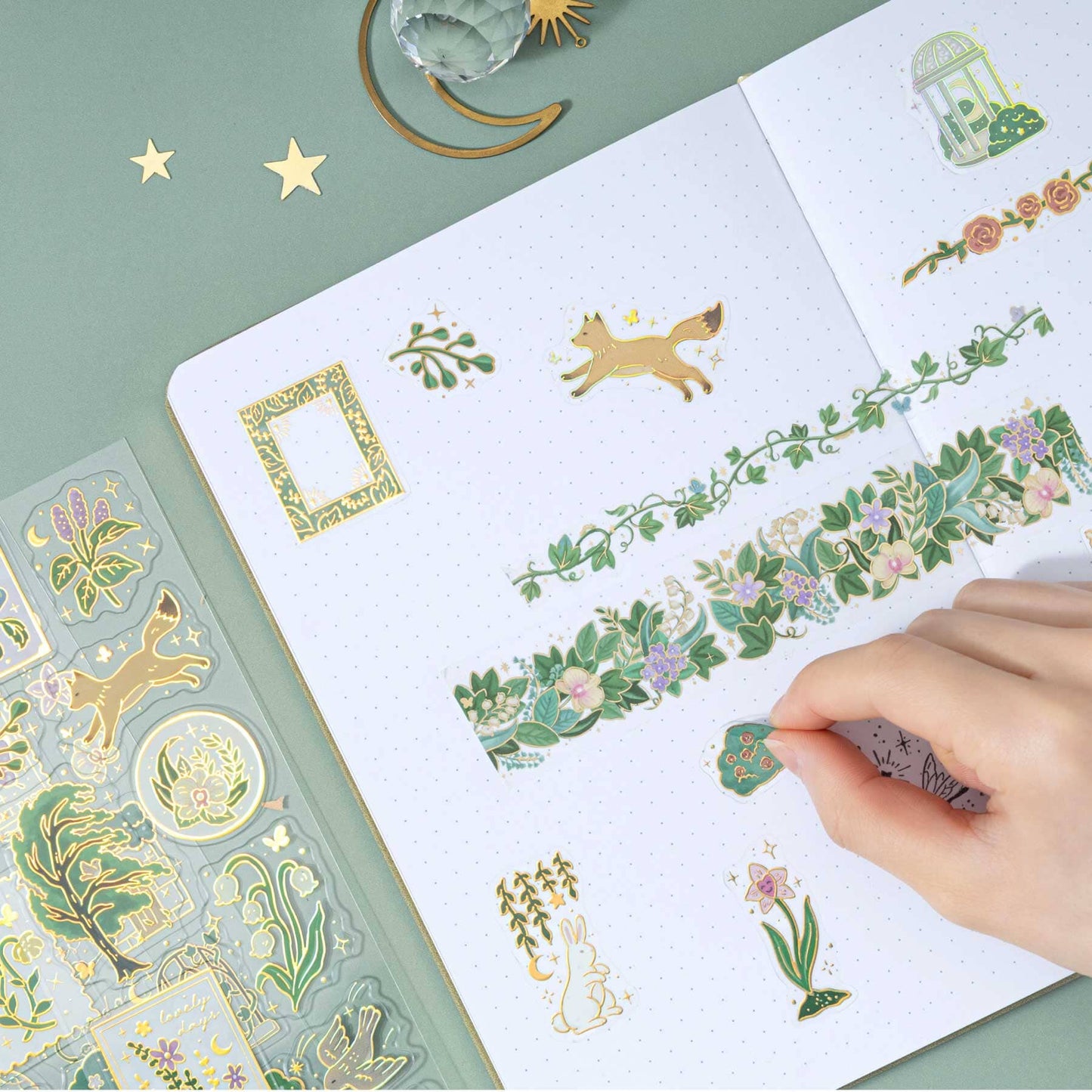 Tsuki ‘Secret Garden’ 3D Foil Sticker Set ☾