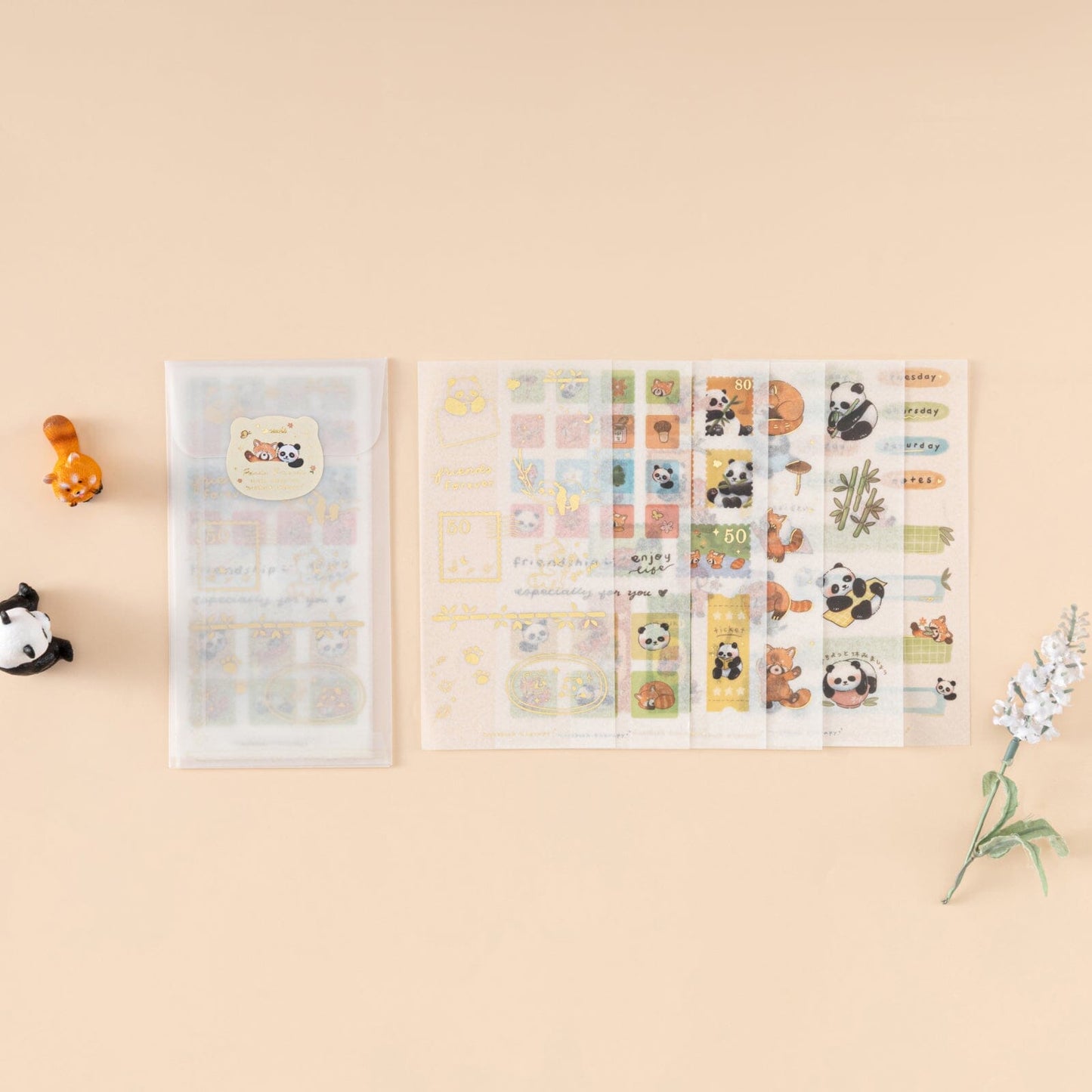 Tsuki ‘Panda Friends’ Sticker Set ☾