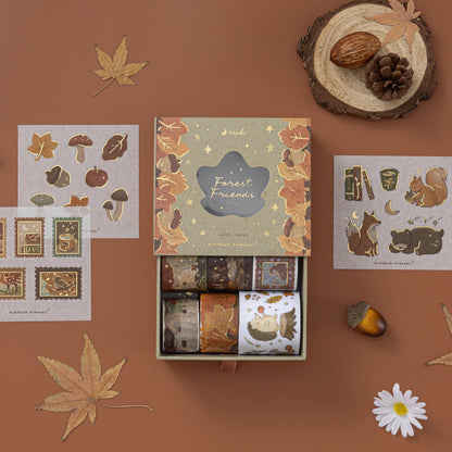 Tsuki ‘Forest Friends’ Washi Tape Set ☾