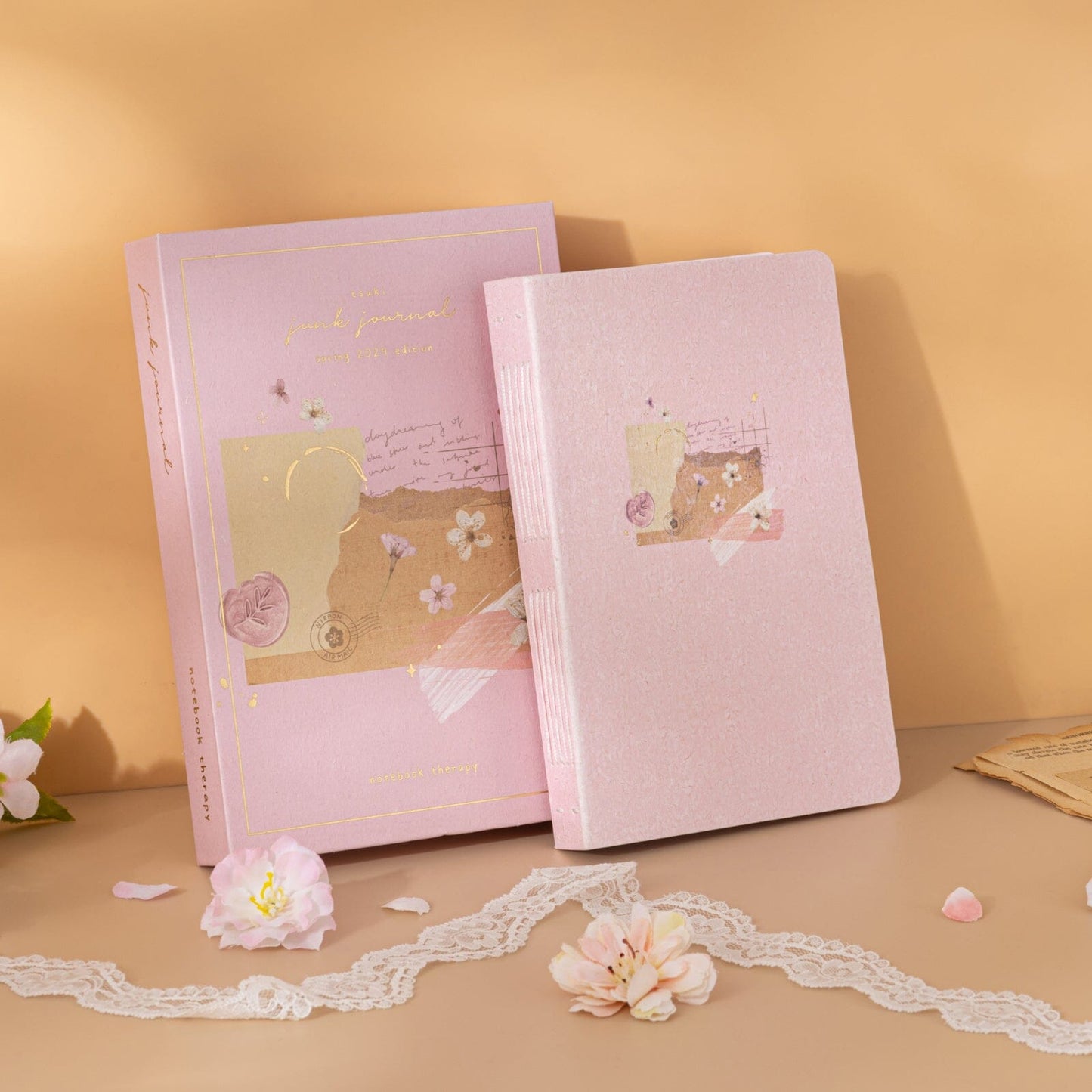 Tsuki Junk Journal Pink Spring Edition Notebook