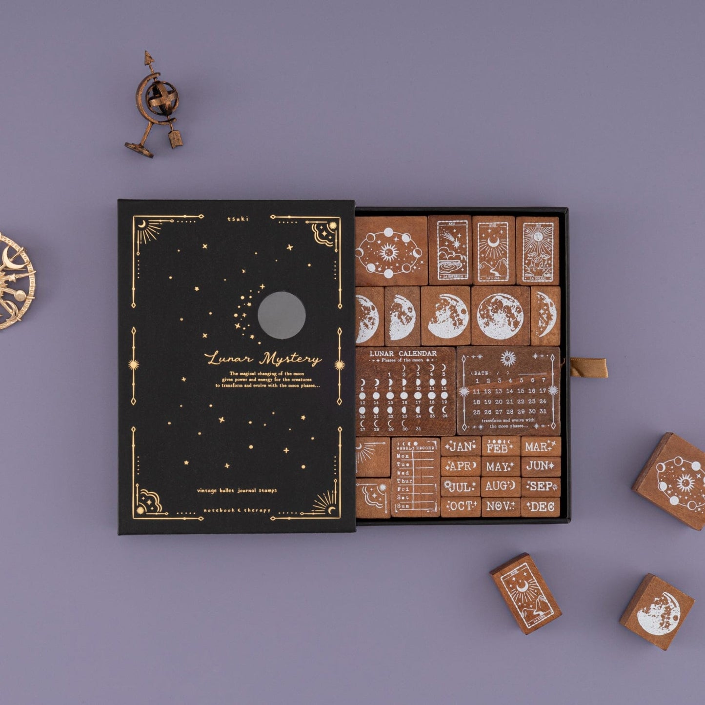 Tsuki ‘Lunar Mystery’ Bullet Journal Stamp Set ☾