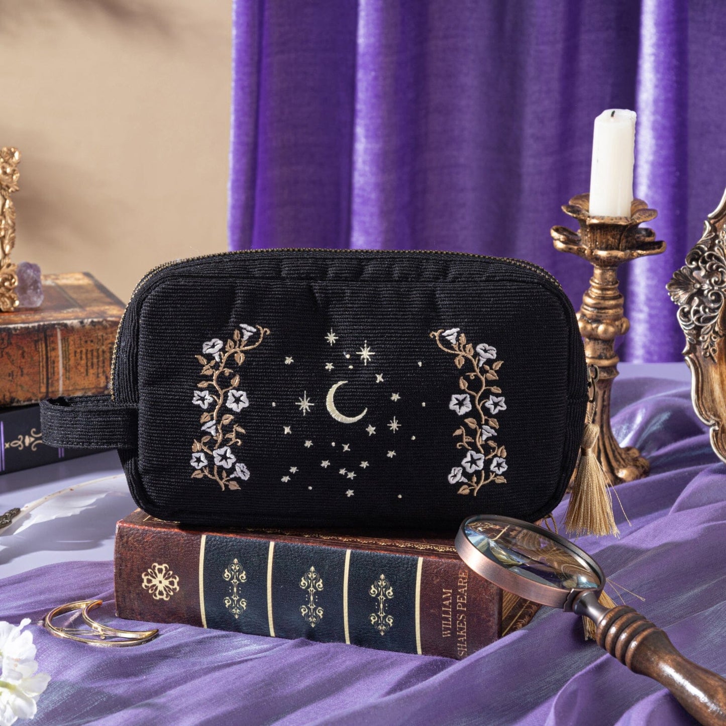 Tsuki ‘Moonflower Magic’ Travel Pen Pouch ☾