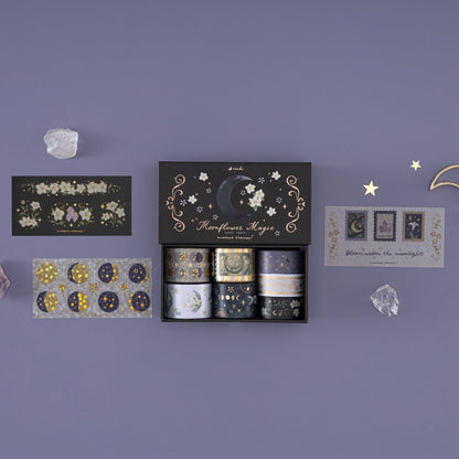 Tsuki ‘Moonflower Magic’ Washi Tape Set ☾