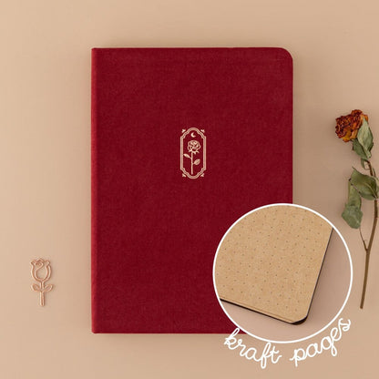Tsuki ‘Vintage Rose’ Kraft Paper Limited Edition Bullet Journals ☾
