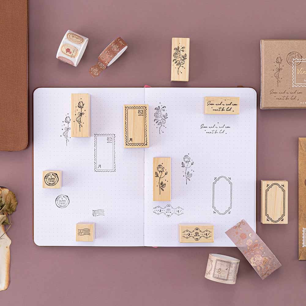 Tsuki ‘Vintage Rose’ Bullet Journal Stamp Set ☾