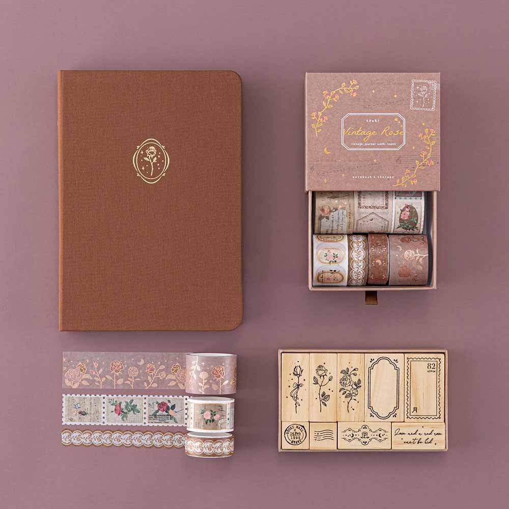 Tsuki ‘Vintage Rose’ Bullet Journal Stamp Set ☾