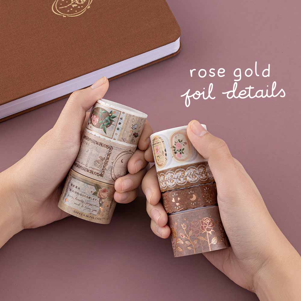 Tsuki ‘Vintage Rose’ Washi Tape Set ☾