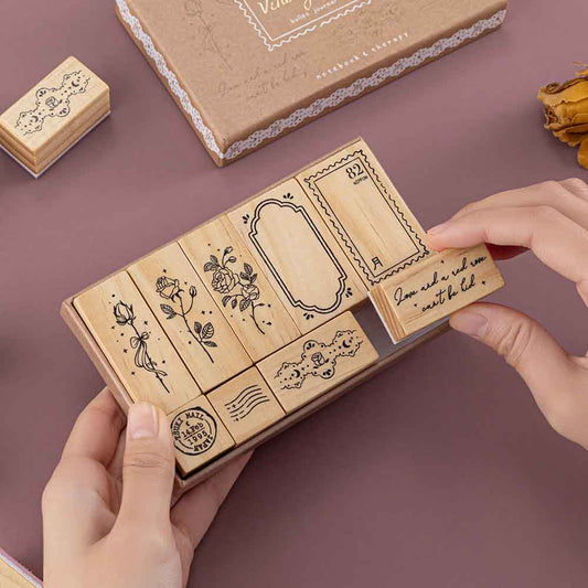 Tsuki ‘Vintage Rose’ Bullet Journal Stamp Set ☾