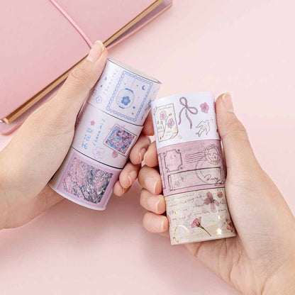 Tsuki ‘Sakura Journey’ Vintage Journal Washi Tape Set ☾