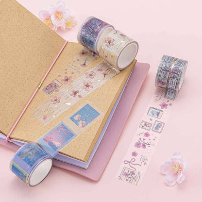 Tsuki ‘Sakura Journey’ Vintage Journal Washi Tape Set ☾