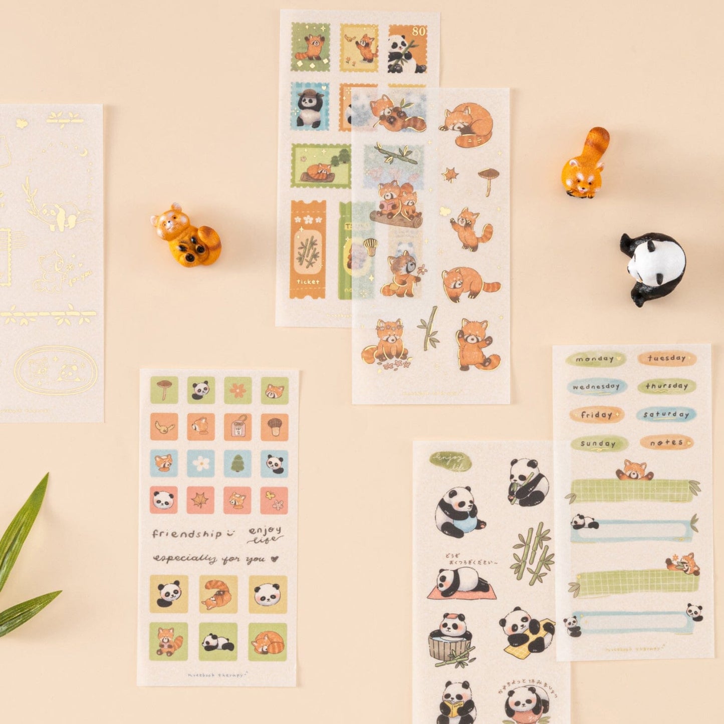 Tsuki ‘Panda Friends’ Sticker Set ☾