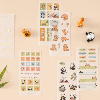 Tsuki ‘Panda Friends’ Sticker Set ☾