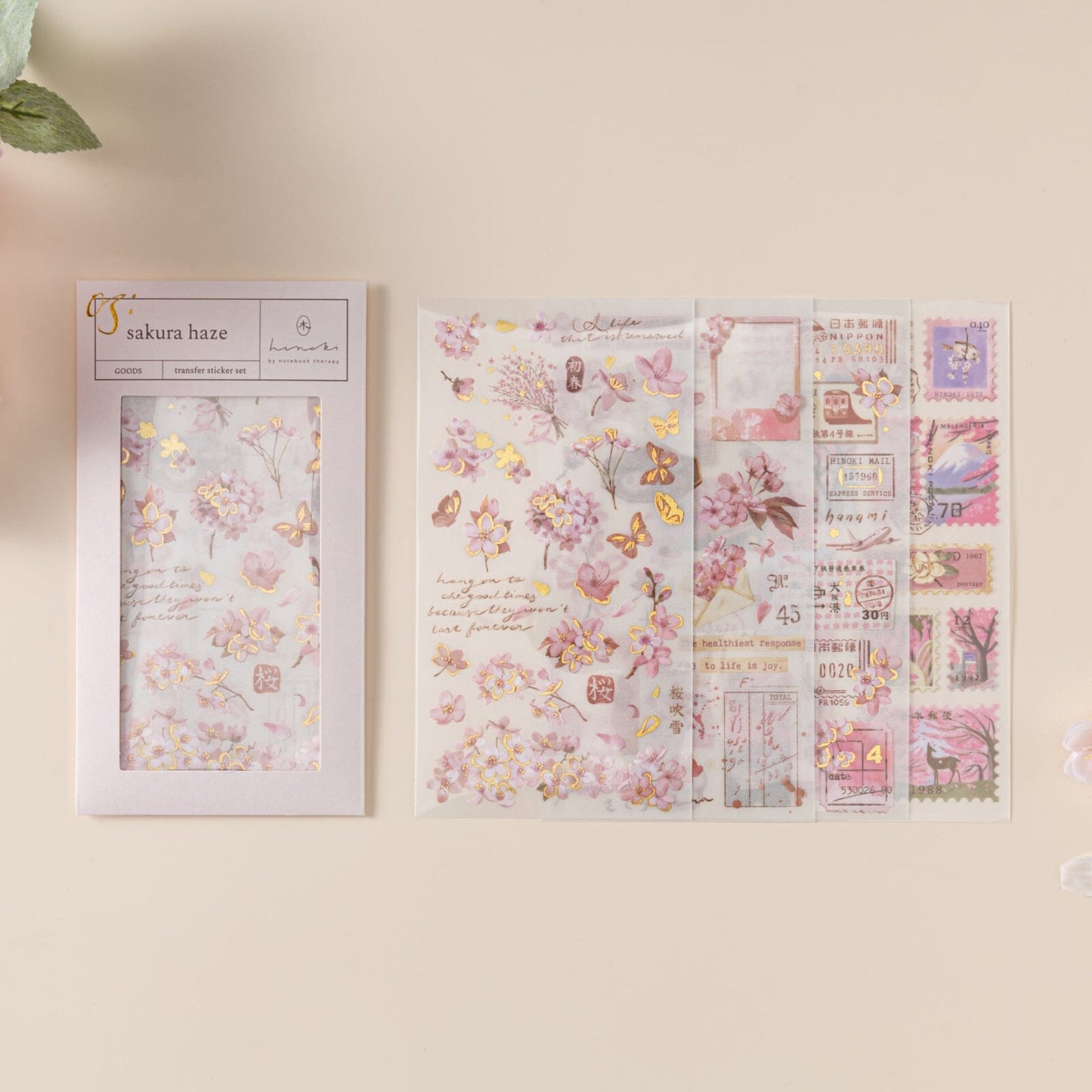Hinoki - ‘Sakura Haze’ Print-On Sticker Set