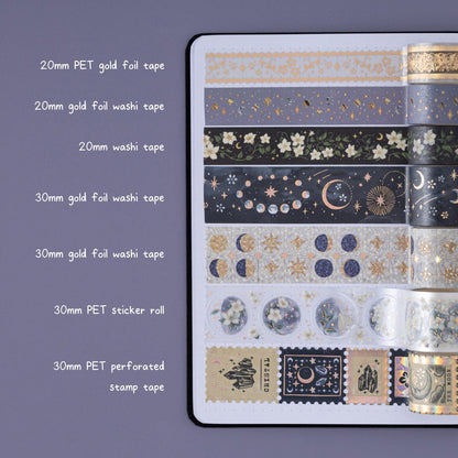 Tsuki ‘Moonflower Magic’ Washi Tape Set ☾