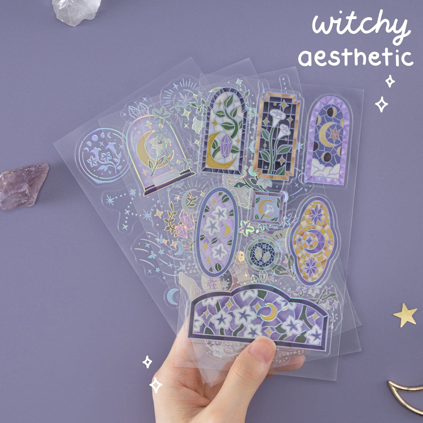 Tsuki ‘Moonflower Magic’ 3D Sticker Set ☾