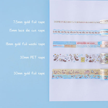 Tsuki ‘Otter Friends’ Washi Tape Set ☾