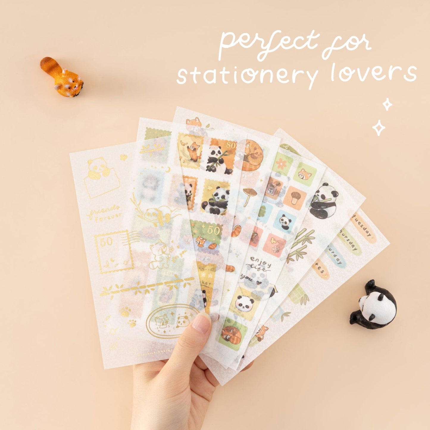 Tsuki ‘Panda Friends’ Sticker Set ☾