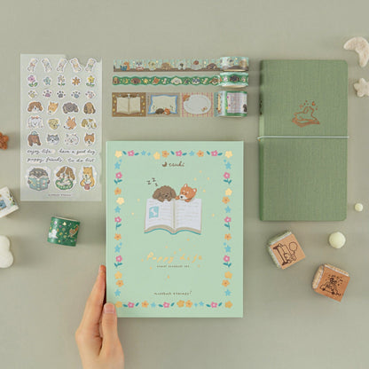 Tsuki ‘Puppy Life’ Travel Notebook Gift Set ☾