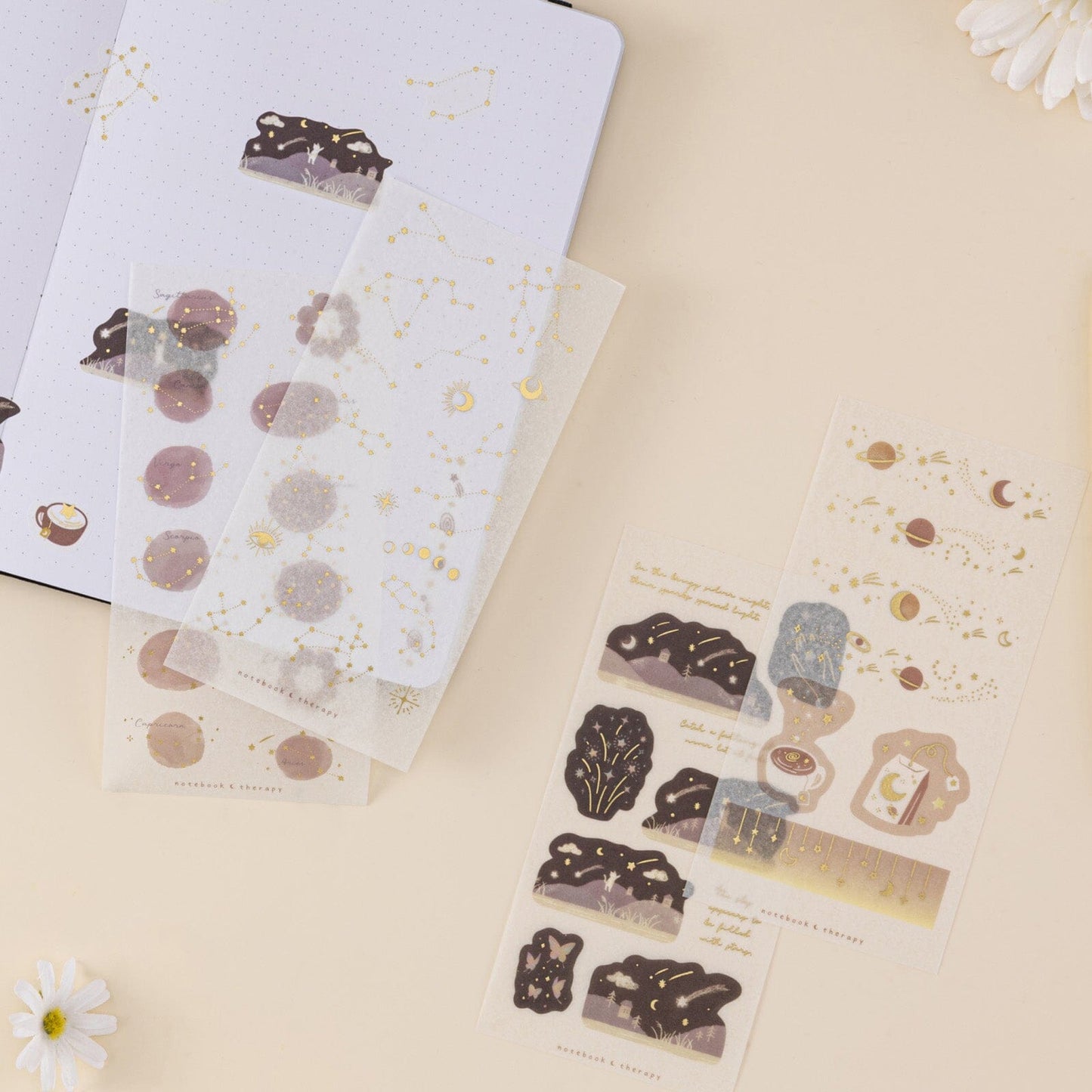 Tsuki ‘Galaxy + Stars’ Sticker Set ☾