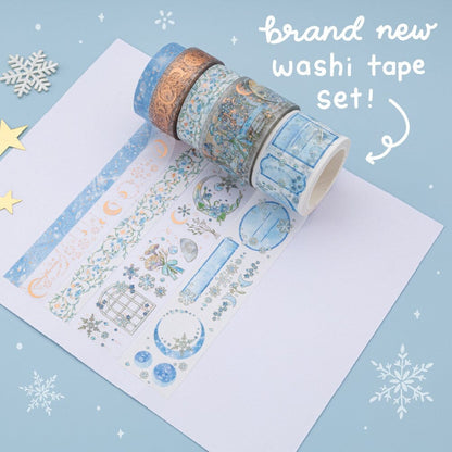 Tsuki ‘Winter Moonflower’ Washi Tape Set ☾