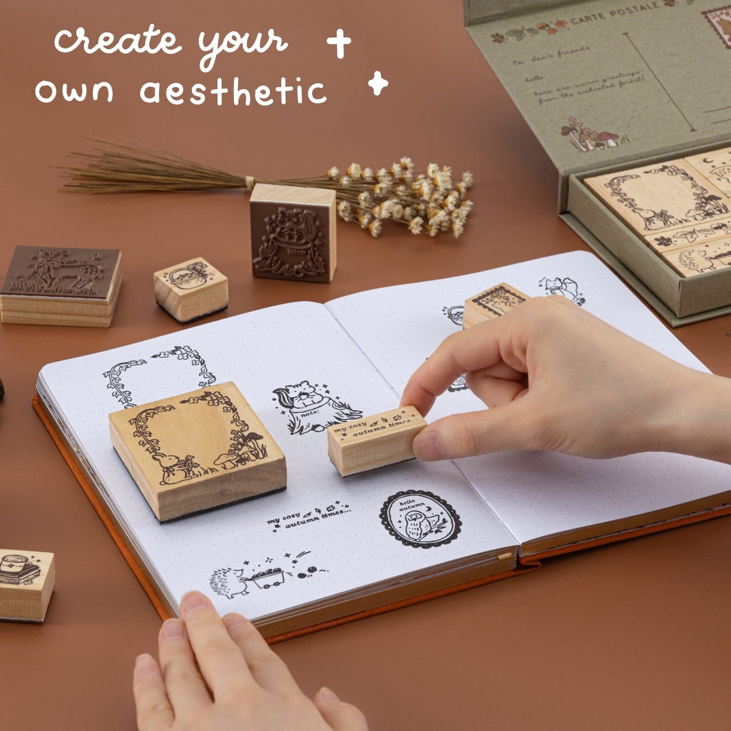 Tsuki ‘Forest Friends’ Bullet Journal Stamp Set ☾