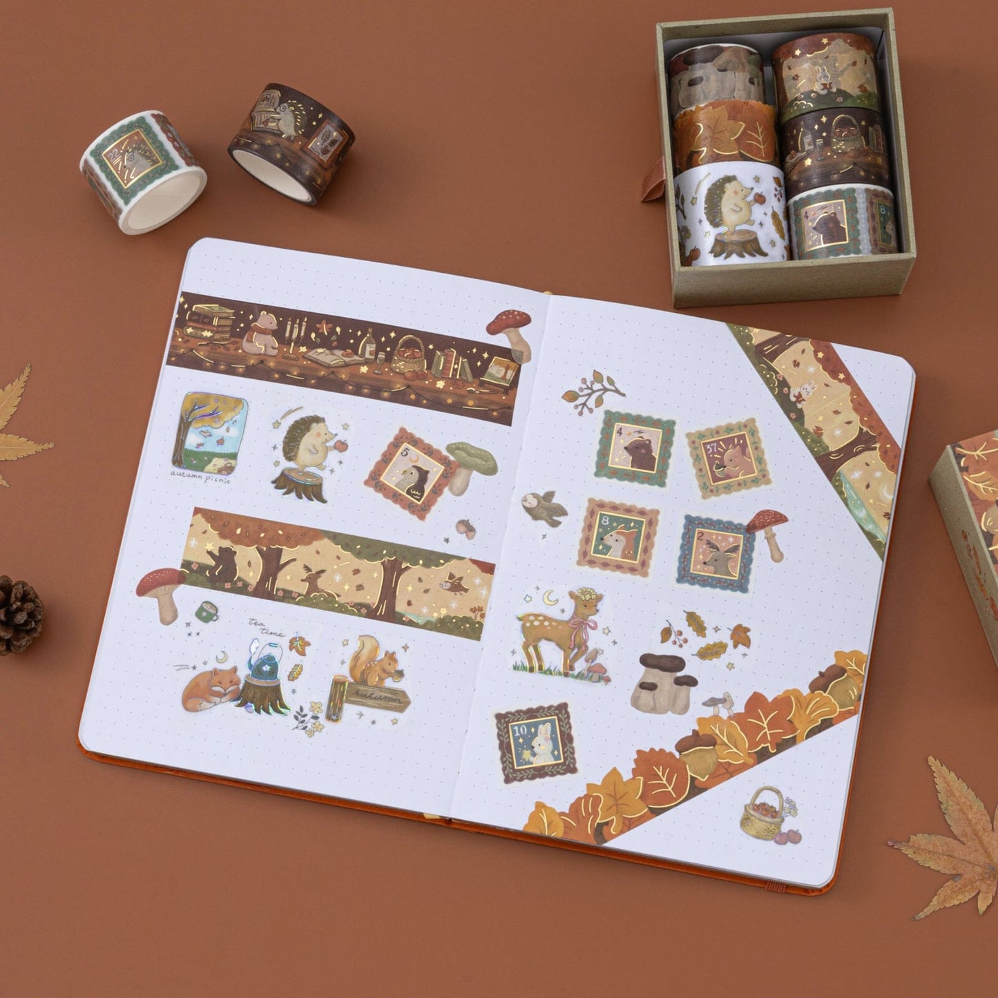 Tsuki ‘Forest Friends’ Washi Tape Set ☾