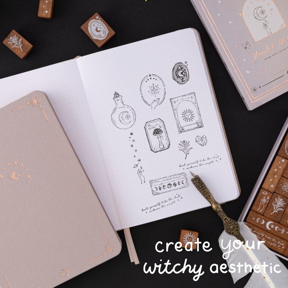 Tsuki ‘Moonlit Alchemy’ Bullet Journal Stamp Set ☾