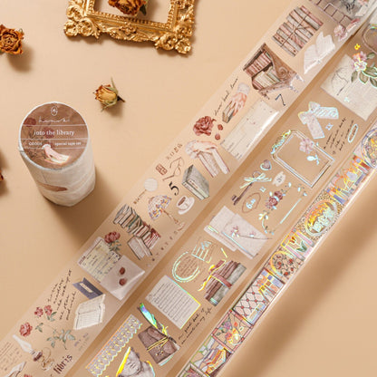 Hinoki - ‘Into the Library’ PET Decorative Tape