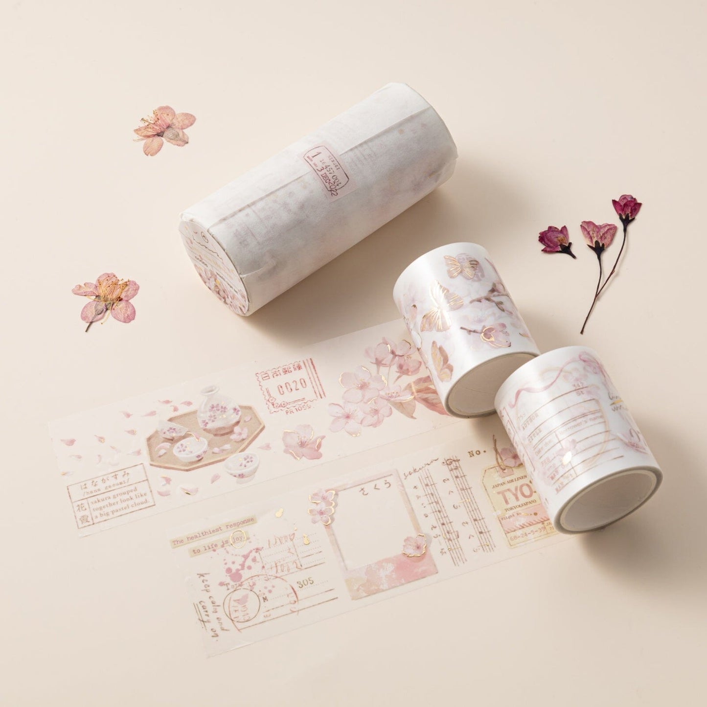 Hinoki - ‘Into the Blossom’ Decorative PET Tape Set