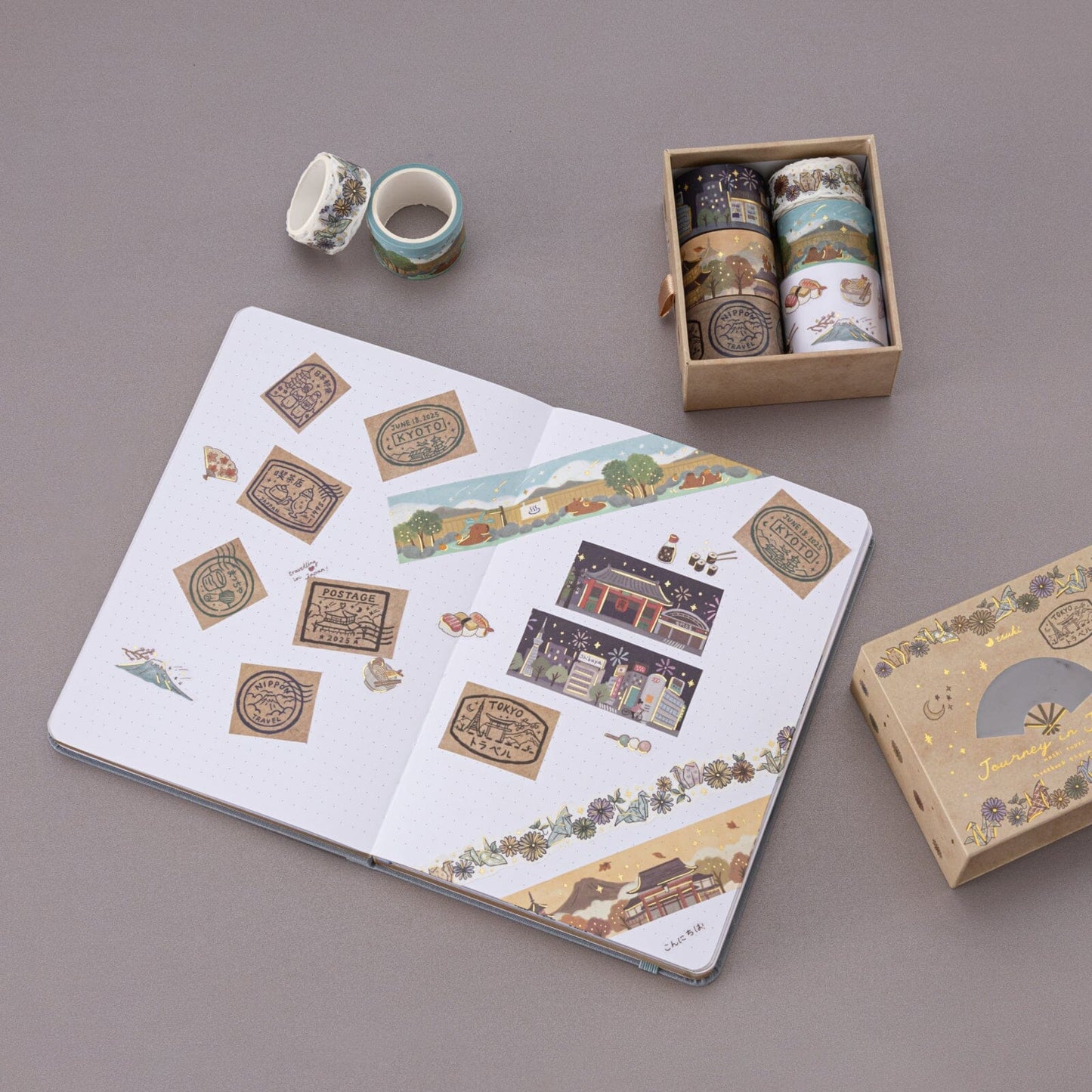 Tsuki ‘Journey in Japan’ Washi Tape Set ☾
