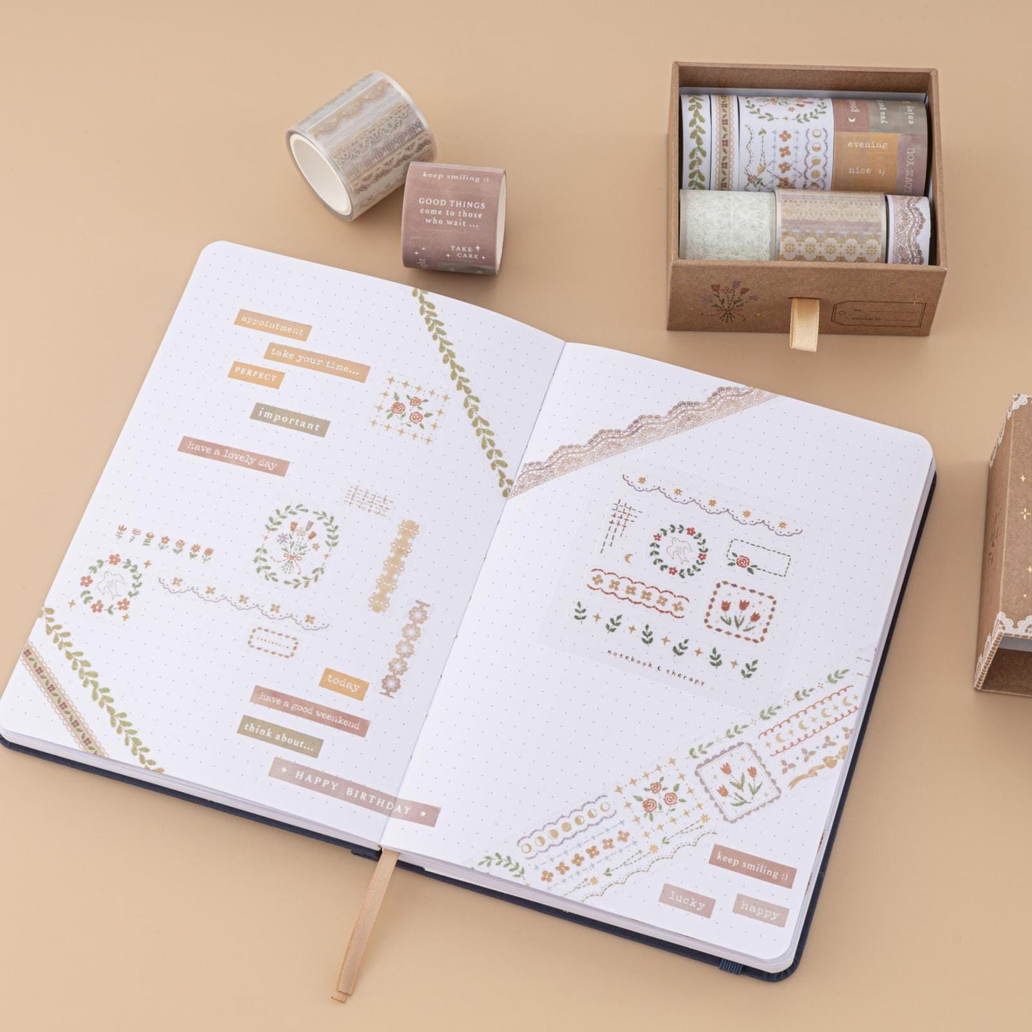 Tsuki ‘Lace Dreams’ Washi Tape Set ☾