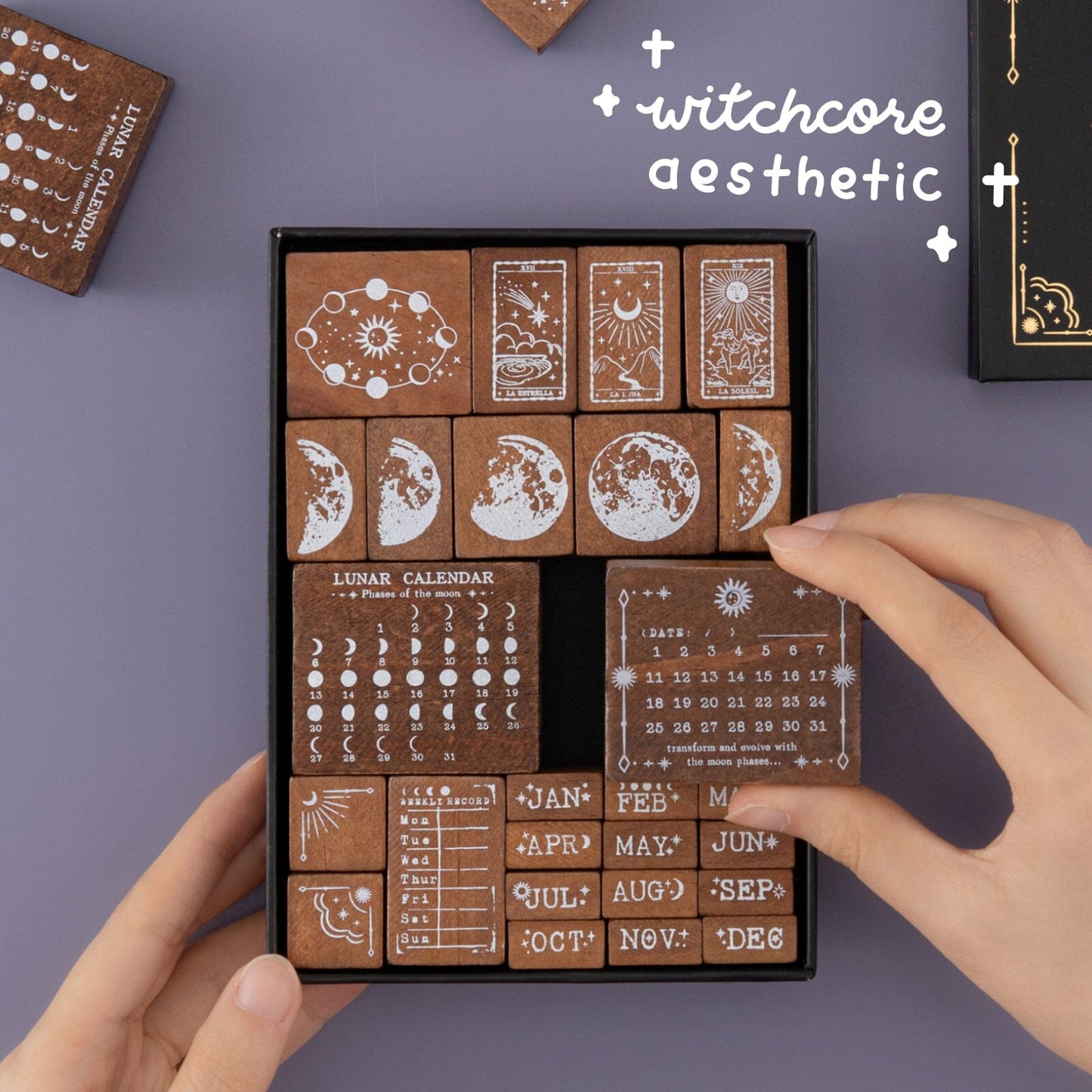 Tsuki ‘Lunar Mystery’ Bullet Journal Stamp Set ☾