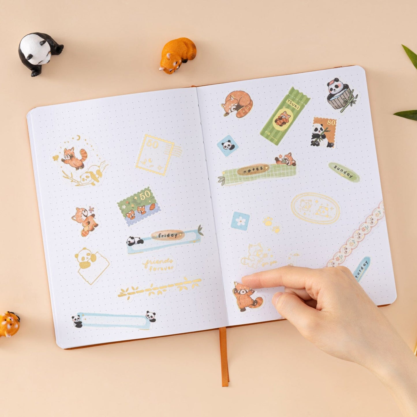 Tsuki ‘Panda Friends’ Sticker Set ☾