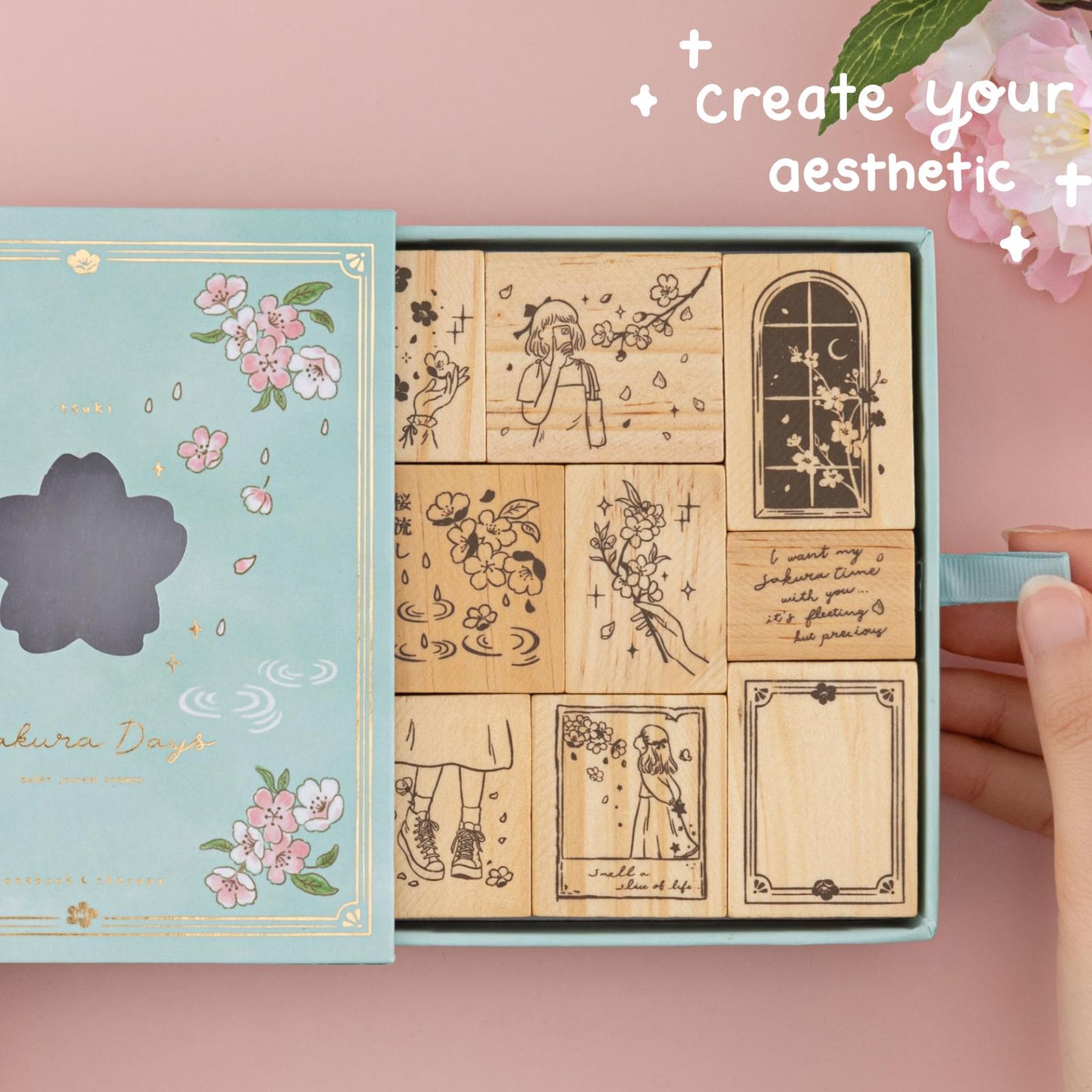 Tsuki ‘Sakura Days’ Bullet Journal Stamp Set ☾