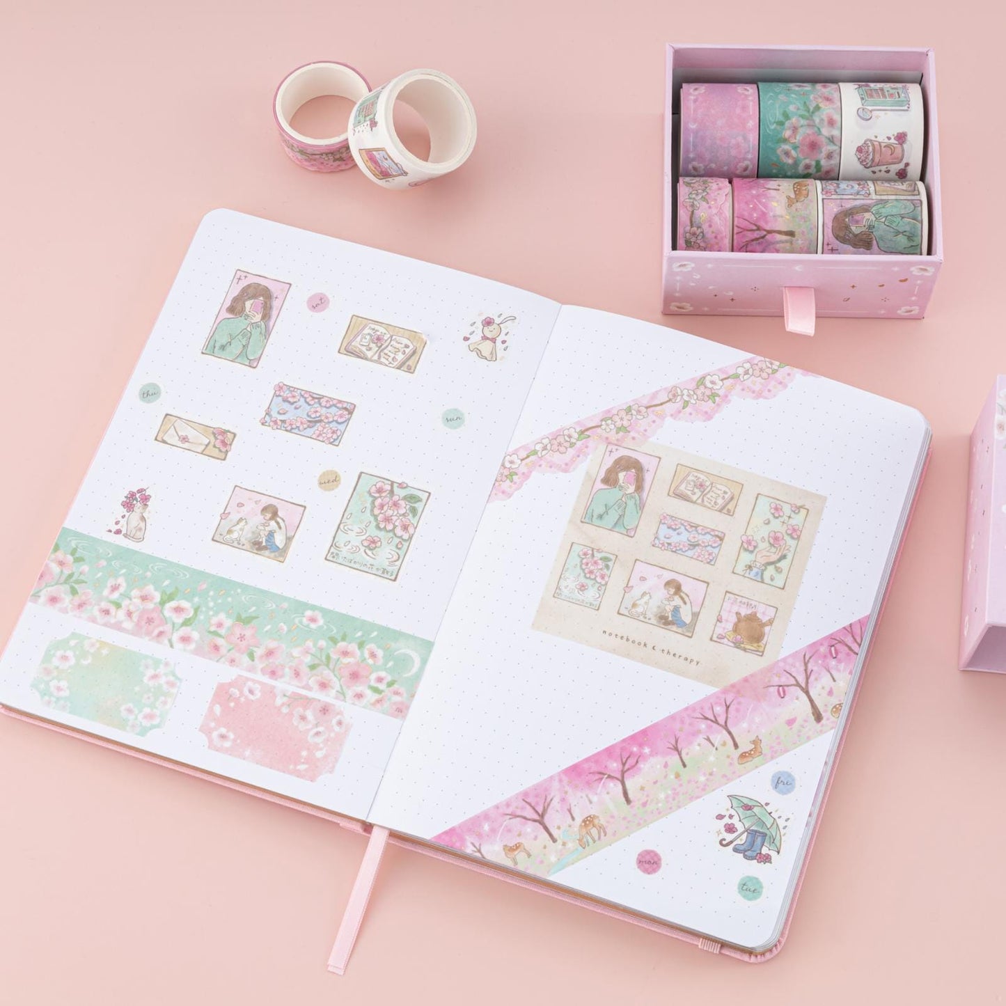 Tsuki ‘Sakura Days’ Washi Tape Set ☾