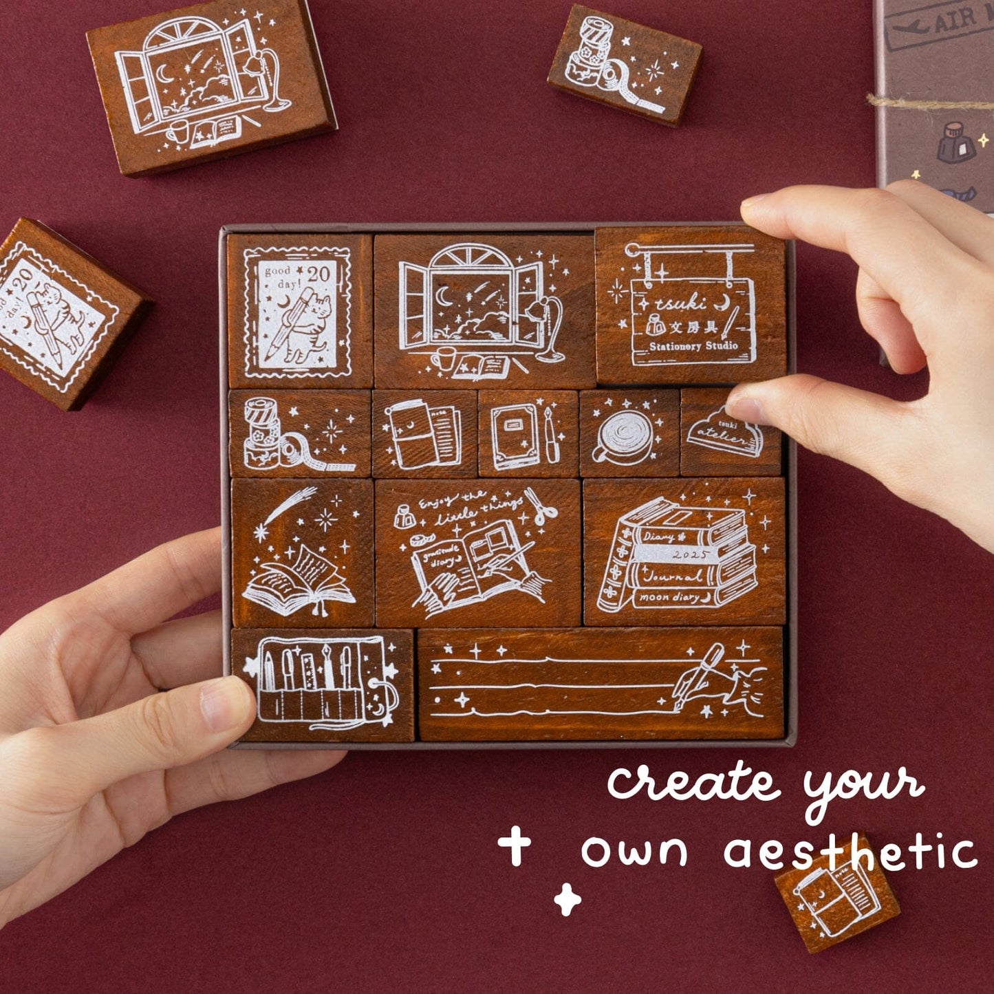 Tsuki ‘Tsuki Studio’ Bullet Journal Stamp Set ☾