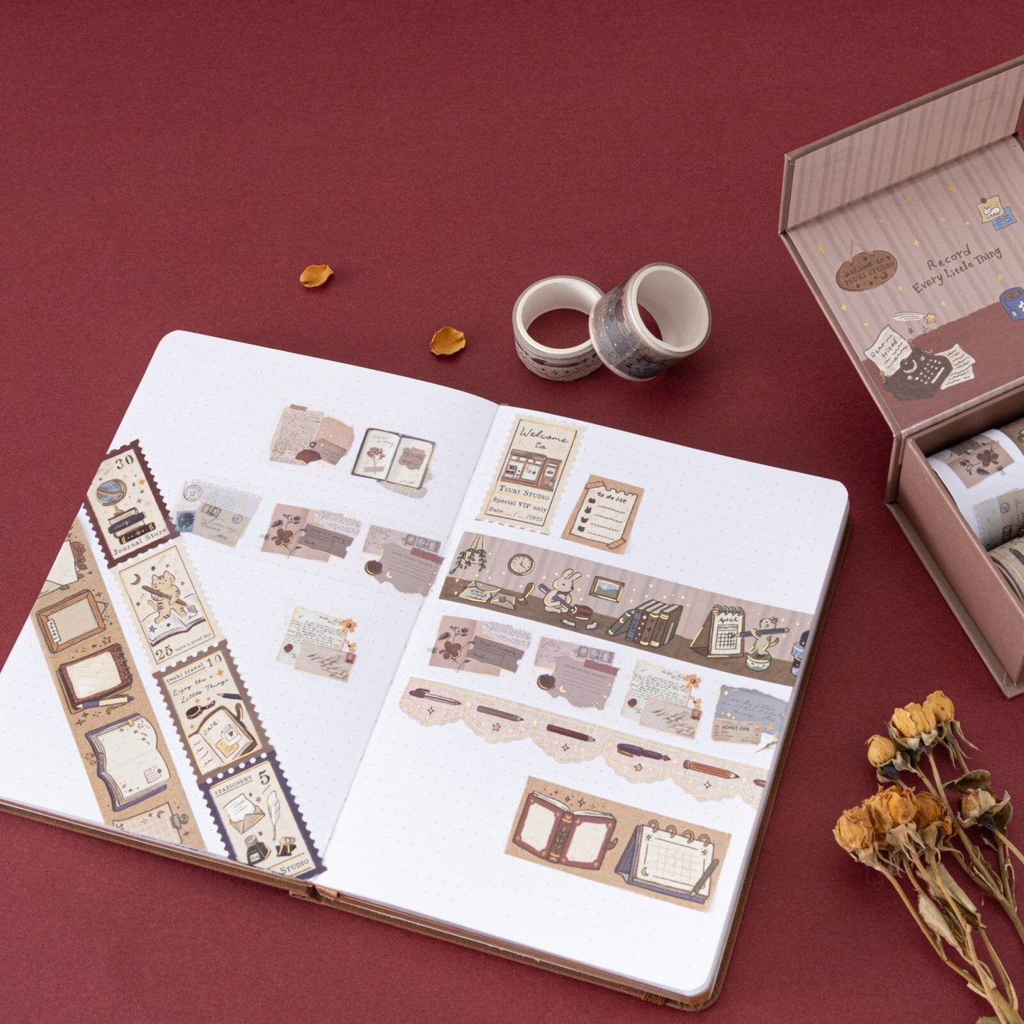 Tsuki ‘Tsuki Studio’ Washi Tape Set ☾