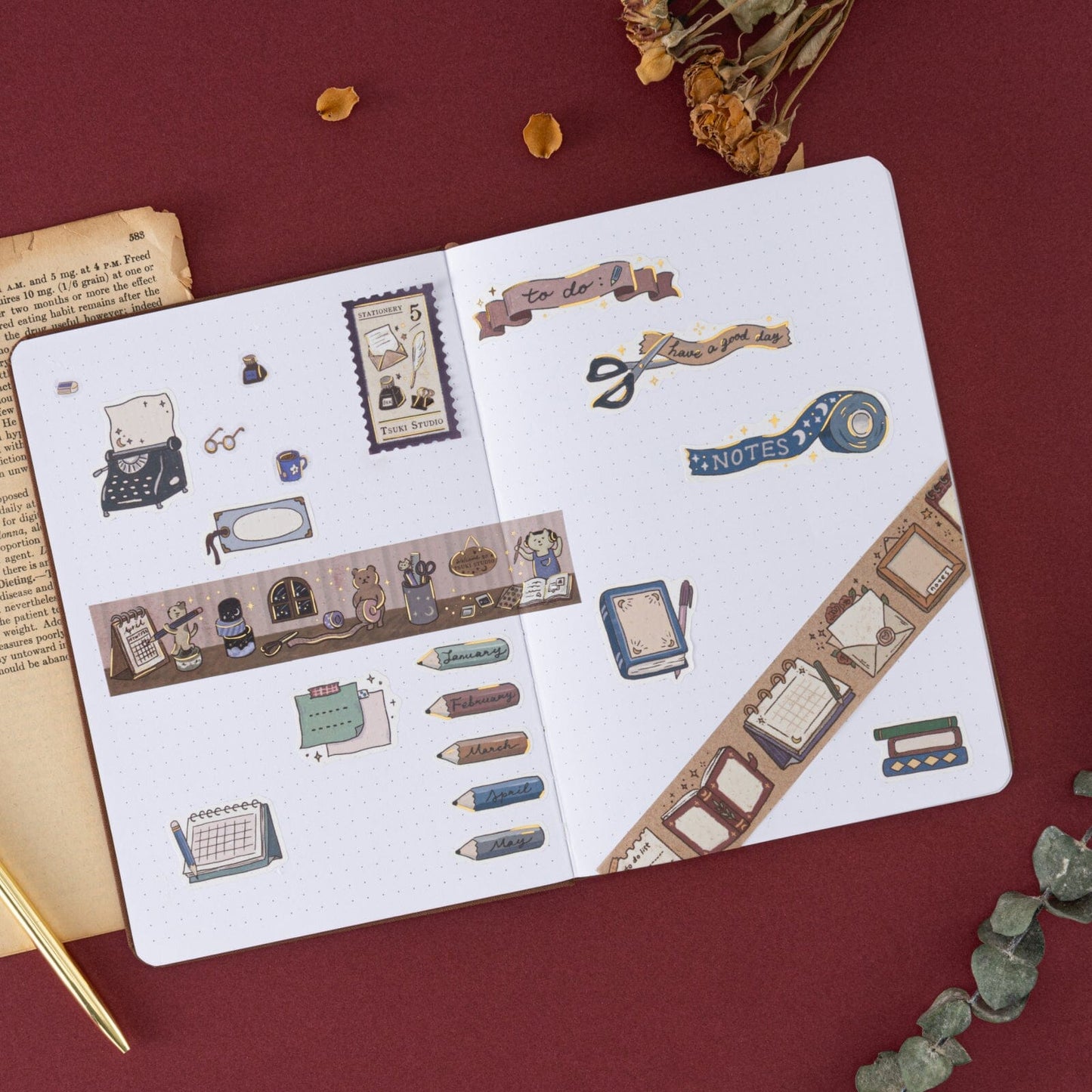 Tsuki ‘Tsuki Studio’ Sticker Set ☾