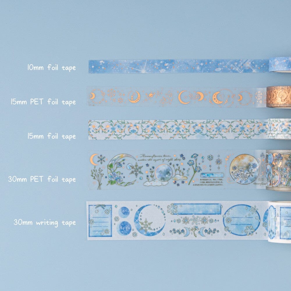 Tsuki ‘Winter Moonflower’ Washi Tape Set ☾