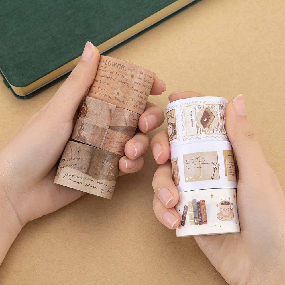 Tsuki ‘Light Academia’ Washi Tape Set ☾
