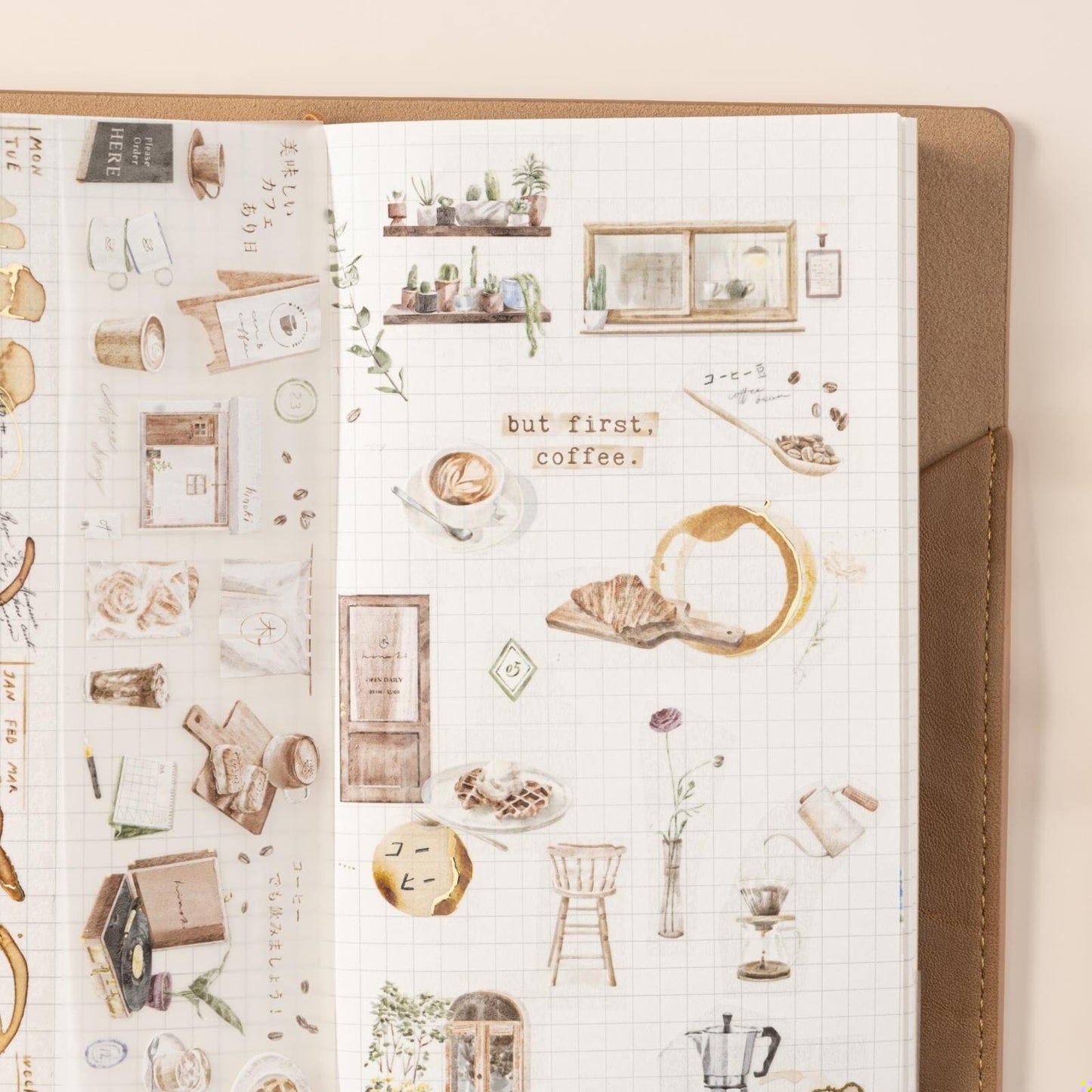 Hinoki - ‘Into the Cafe' PET Decorative Tape Set