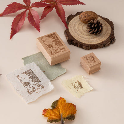 Hinoki - ‘Into the Enchantment’ Engraved Wooden Stamp Set