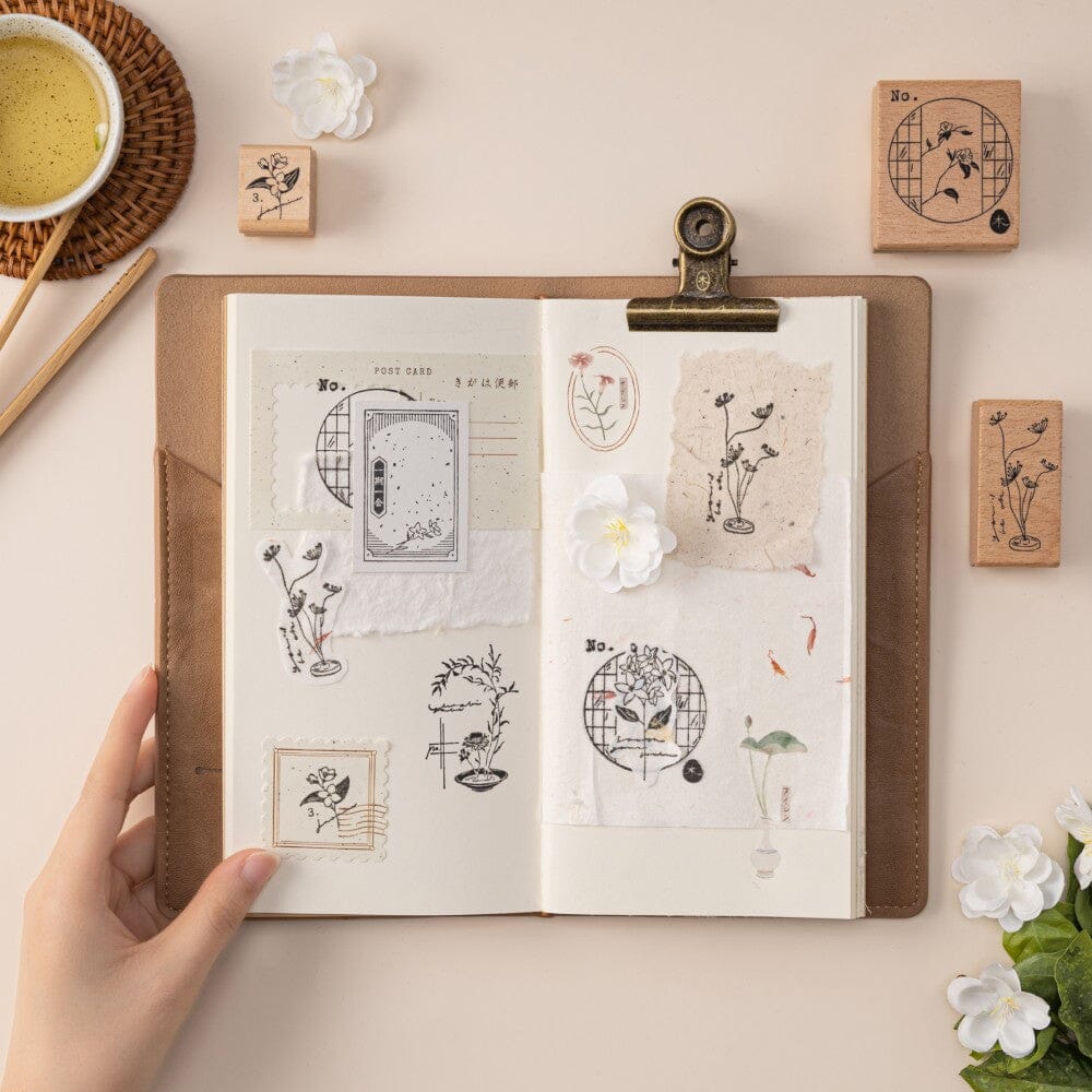 Hinoki - ‘Into the Tea Room' Wooden Stamps