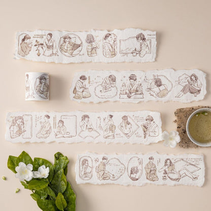 Hinoki - ‘Into the Tea Room’ PET + Washi Tape Set