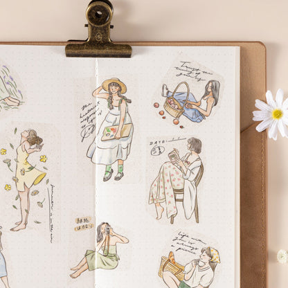 Hinoki - ‘Into the Meadow’ PET Decorative Tape - Summer Girls