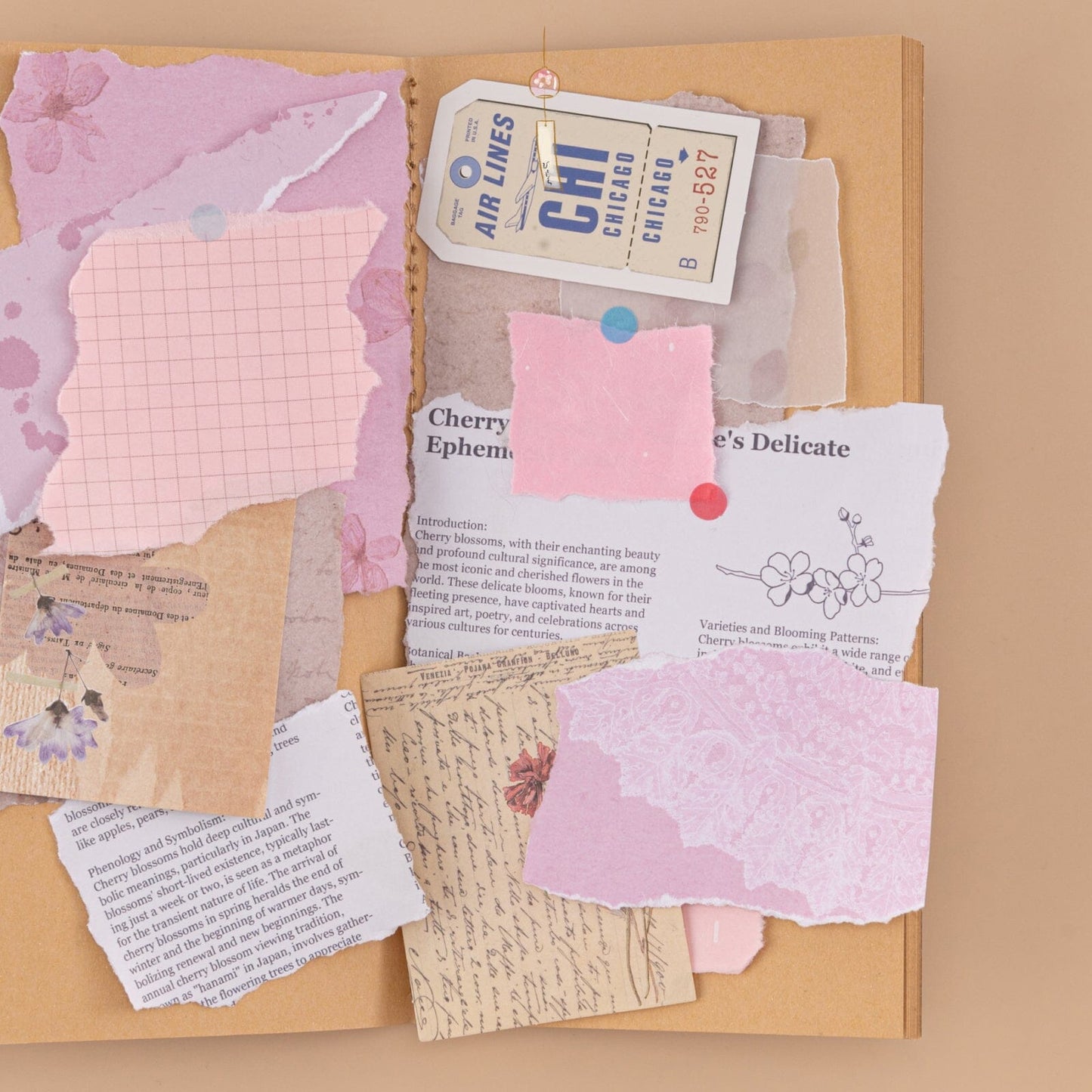 Tsuki Junk Journal Pink Spring Edition Notebook